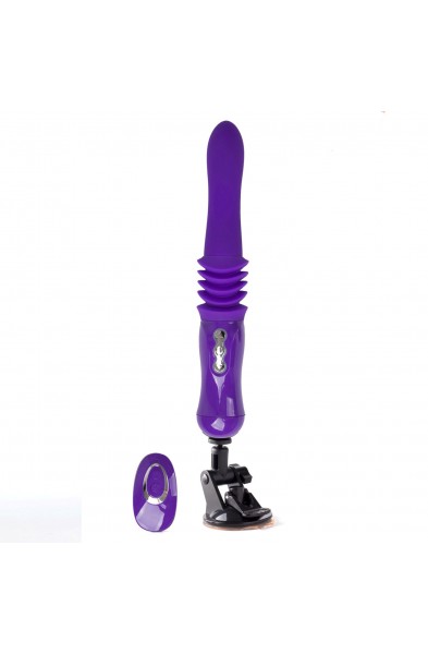 Monroe USB Rechargeable Silicone Thrusting  Portable Love Machine - Purple