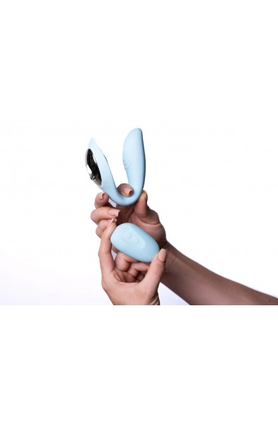 Harmonie Rechargeable Remote Silicone Bendable  Vibrator - Teal