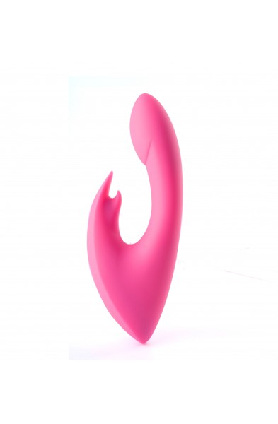 Leah USB Rechargeable Silicone 10-Function Rabbit Vibrator - Pink