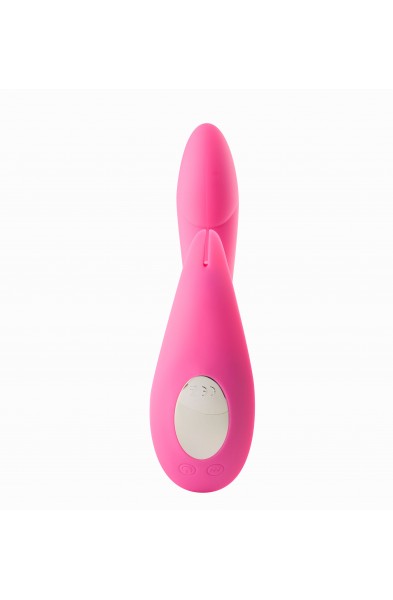 Leah USB Rechargeable Silicone 10-Function Rabbit Vibrator - Pink