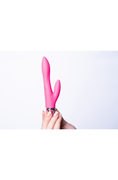 Victoria Crystal Gem Dual Vibrator - Pink