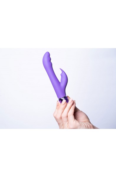 Hailey 10-Function Vibrating Rechargeable Dual  Vibe - Purple