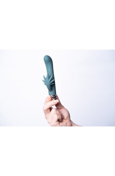 Kusha 420 Series Crystal Gems G-Spot Vibrator -  Green