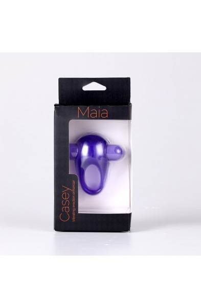 Casey Vibrating Erection Enhancer Ring - Purple