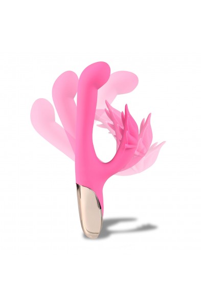 Maui 420 Series - Dual Motor G-Spot Pot Leaf - Rechargeable Vibrator - Pink