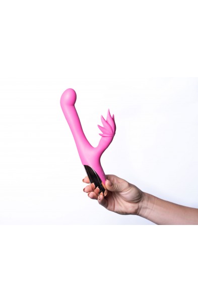 Maui 420 Series - Dual Motor G-Spot Pot Leaf - Rechargeable Vibrator - Pink