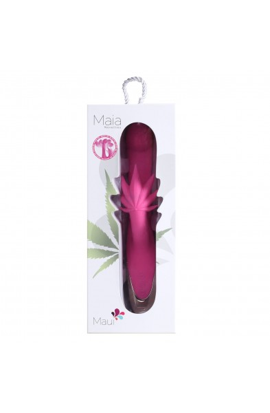 Maui 420 Series - Dual Motor G-Spot Pot Leaf - Rechargeable Vibrator - Pink