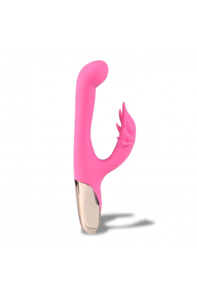 Maui 420 Series - Dual Motor G-Spot Pot Leaf - Rechargeable Vibrator - Pink
