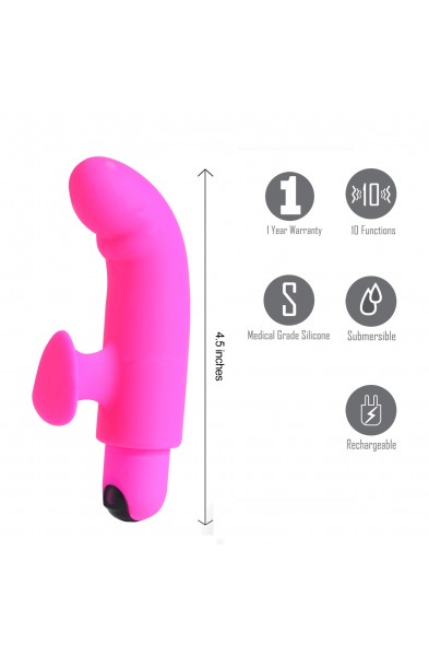 Sadie Silicone Finger Vibrator - Pink