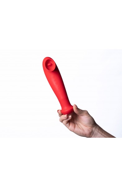 Destiny 15-Function Rechargeable Vibrating - Suction Wand - Cherry Red