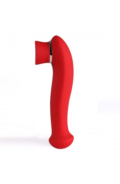 Destiny 15-Function Rechargeable Vibrating - Suction Wand - Cherry Red