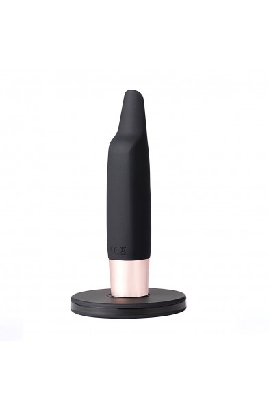 Aspen 15-Function Rechargeable Wireless Flickering Tip Vibrator - Black