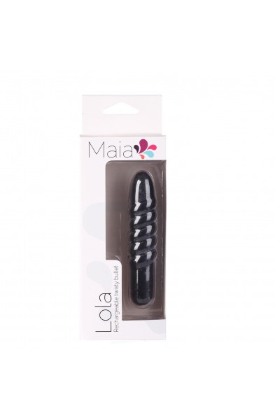 Lola 10 Function Vibrating Twisty Bullet - Black
