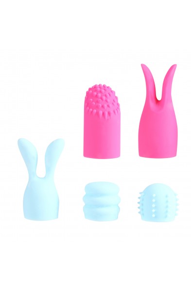 Quinn 5 Piece Silicone Attachments - Pink/blue