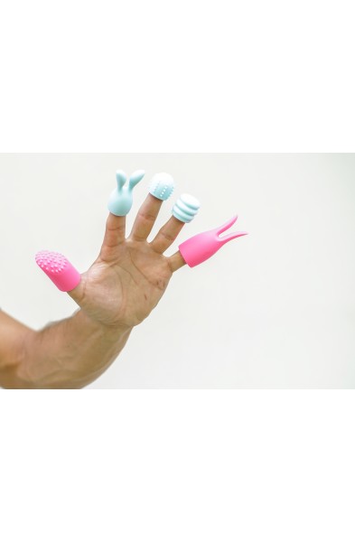 Quinn 5 Piece Silicone Attachments - Pink/blue