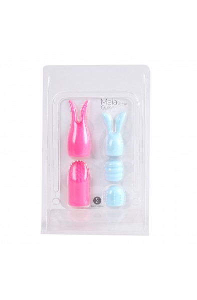 Quinn 5 Piece Silicone Attachments - Pink/blue