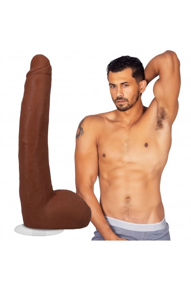 Signature Cocks - Alex Jones 11 Inch Cock With  Removable Vac-U-Lock Suction Cup - Caramel