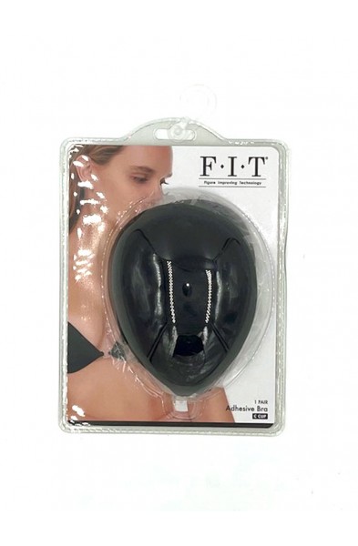 Cloth Adhesive Bra - Cup C - Black