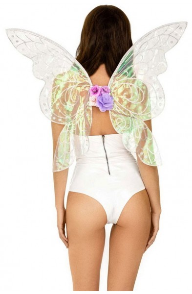 Iridescent Glitter Fairy Wings - One Size - Multicolor