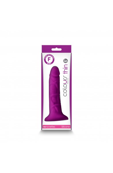 Colours - Pleasures - Thin 5 Inch Dildo - Purple