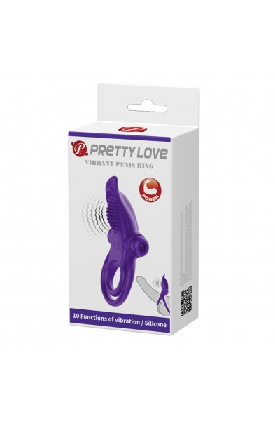 Pretty Love Vibrant Penis Ring - Purple