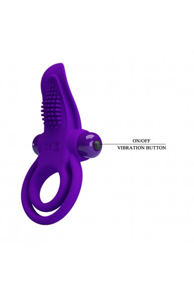 Pretty Love Vibrant Penis Ring - Purple
