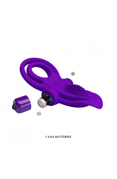 Pretty Love Vibrant Penis Ring - Purple