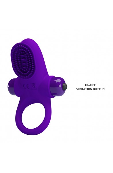 Pretty Love Vibrating Cock Ring II - Purple