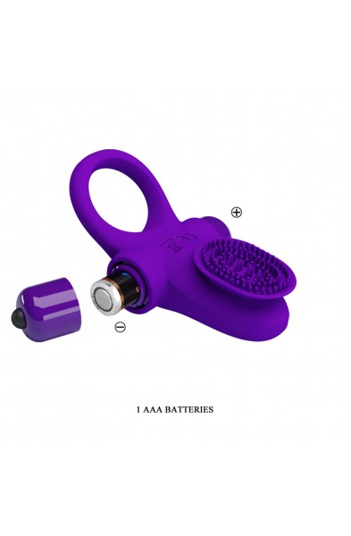Pretty Love Vibrating Cock Ring II - Purple