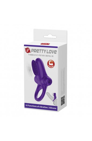 Pretty Love Vibrating Cock Ring II - Purple