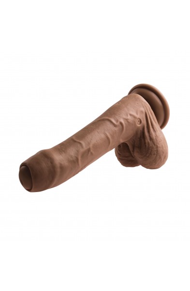 Peek a Boo Vibrating Dildo - Dark