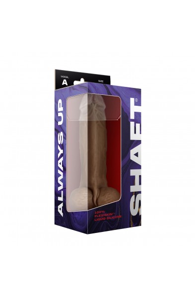 Shaft - Model a 9.5 Inch Liquid Silicone Dong With Balls - Oak