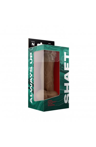 Shaft - Model N 8.5 Inch Liquid Silicone Dong With Balls - Oak
