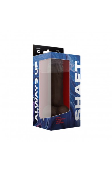 Shaft - Model C 8.5 Inch Liquid Silicone Dong With Balls - Mahogany