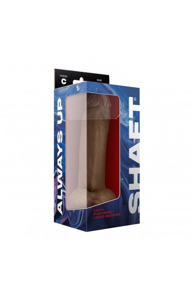 Shaft - Model C 9.5 Inch Liquid Silicone Dong With Balls - Oak