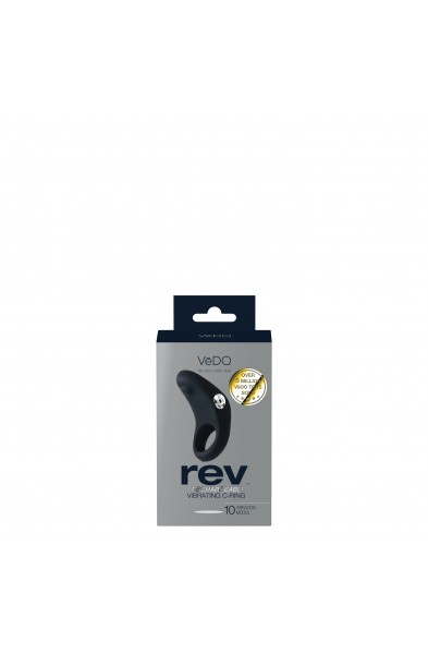 Rev Rechargeable Vibrating C-Ring - Black