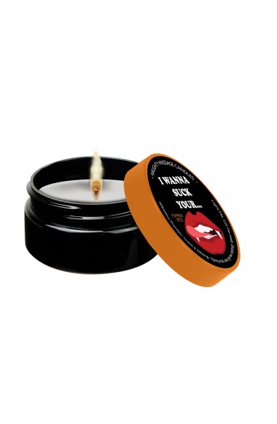 Naughty Massage Candle - I Wanna Suck Your... -  Pumpkin Spice