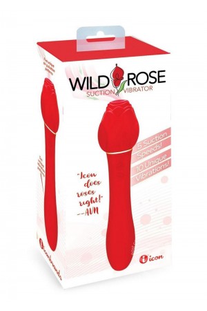 Wild Rose Suction Vibrator - Red