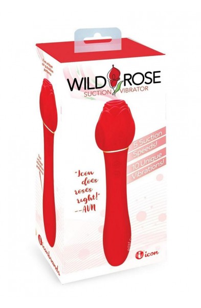 Wild Rose Suction Vibrator - Red
