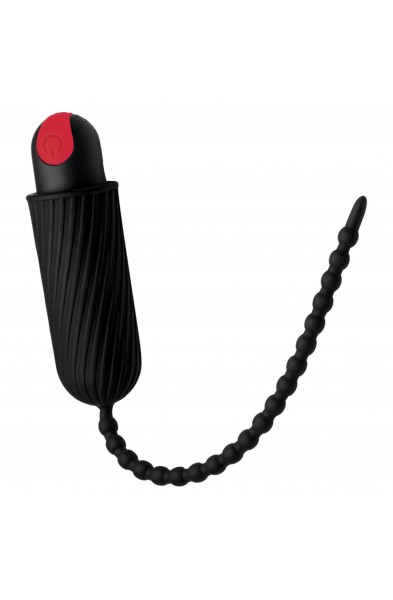 28x Dark Chain Rechargeable Remote Silicone Sound - Black