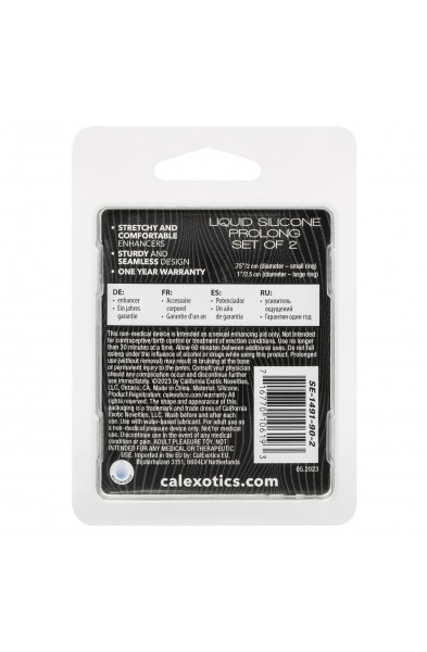 Alpha Liquid Silicone Prolong Set of 2 - Black/gray