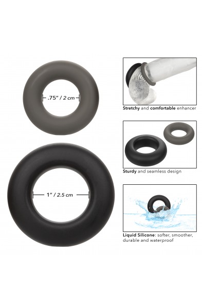 Alpha Liquid Silicone Prolong Set of 2 - Black/gray