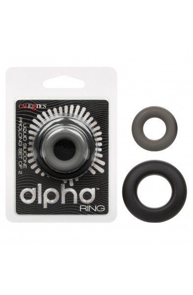 Alpha Liquid Silicone Prolong Set of 2 - Black/gray