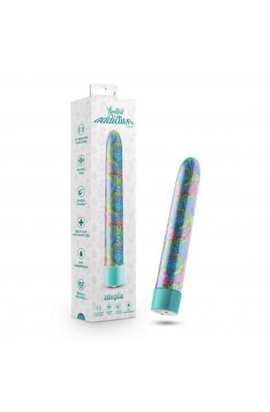 Limited Addiction - Utopia - 7 Inch Rechargeable  Vibe - Aqua
