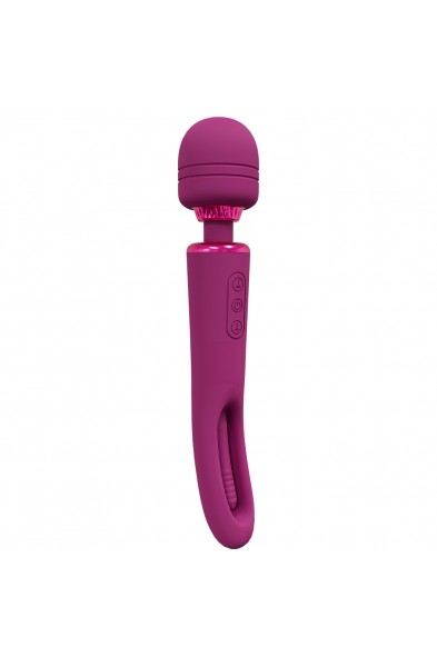 Kiku - Double Wand With G-Spot Flapping - Pink
