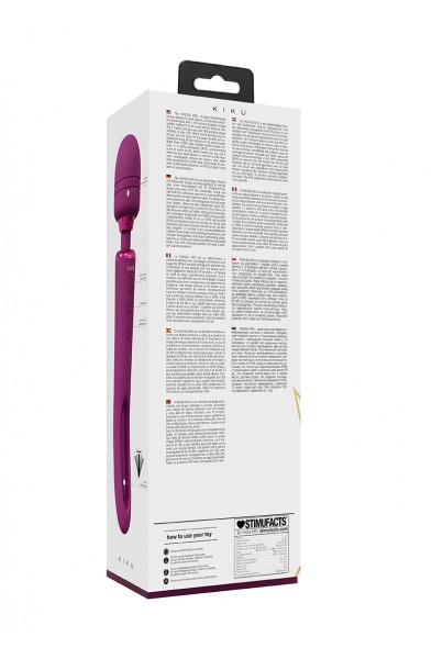 Kiku - Double Wand With G-Spot Flapping - Pink