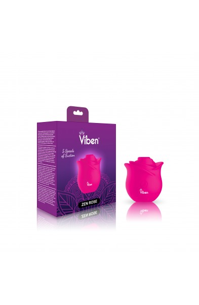 Zen Rose - Hot Pink - Handheld Rose Clitoral and Nipple Stimulator