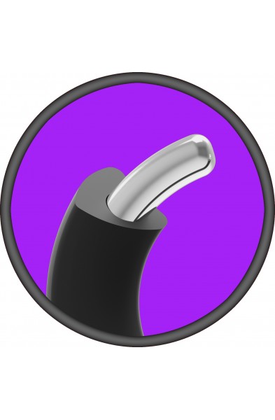 Merci - the Paradox - Silicone Covered Metal Cock  Ring - 50mm - Black