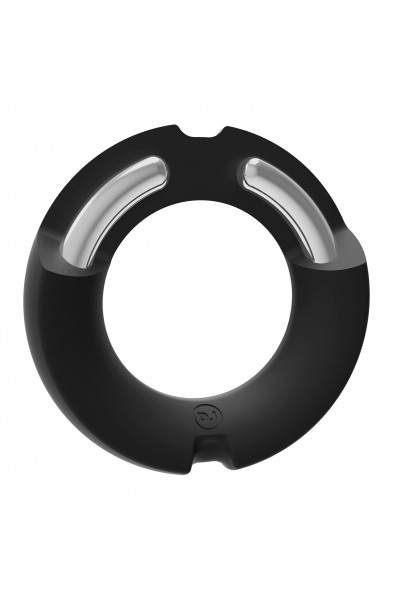Merci - the Paradox - Silicone Covered Metal Cock  Ring - 50mm - Black