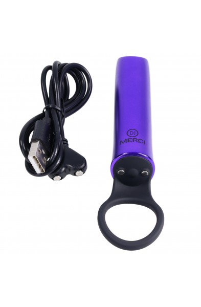 Merci - Power Play With Silicone Grip Ring -  Violet